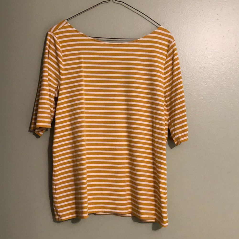 Old Navy Yellow Striped Tee